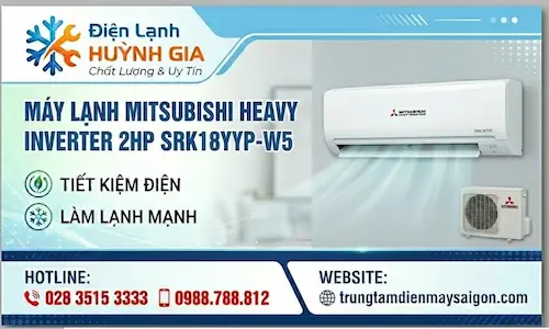 Máy lạnh Mitsubishi Heavy Inverter 2HP SRK18YYP-W5 – Làm lạnh mạnh, tiết kiệm điện