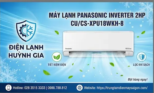 Máy lạnh Panasonic Inverter 2HP CU/CS-XPU18WKH-8 – Tiết kiệm điện, lọc khí