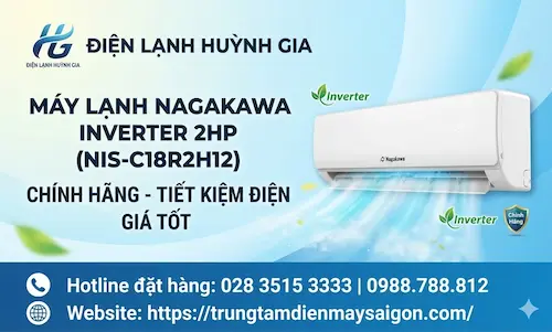 Máy lạnh Nagakawa Inverter 2HP NIS-C18R2H12 – Chính hãng, giá tốt