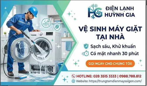 Vệ sinh máy giặt tại nhà – Sạch sâu, khử khuẩn | Có mặt nhanh