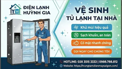Vệ sinh tủ lạnh tại nhà – Khử mùi, sạch khuẩn | Có mặt nhanh