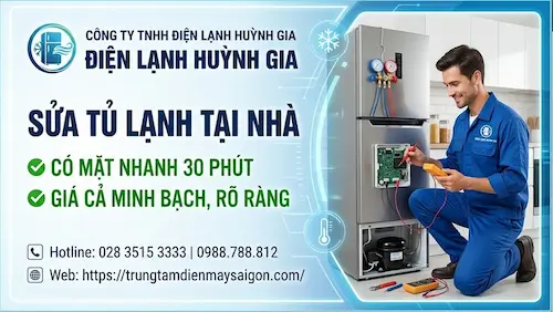 Sửa tủ lạnh tại nhà – Có mặt nhanh 30 phút | Giá rõ ràng