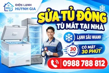 Sửa tủ đông, tủ mát tại nhà – Lạnh sâu nhanh | Có mặt 30 phút