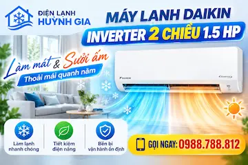 Máy Lạnh Daikin Inverter 2 Chiều – Tiết Kiệm Điện, Bảo Hành Chính Hãng TPHCM