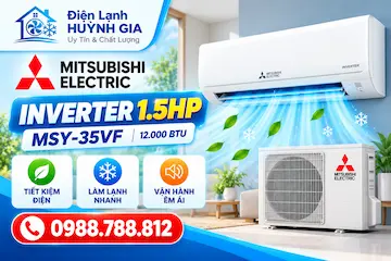 Mitsubishi Electric Inverter 1.5HP MSY-35VF – Tiết kiệm điện, làm lạnh nhanh