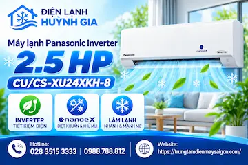 Máy lạnh Panasonic Inverter 2.5HP CU/CS-XU24XKH-8 – Tiết kiệm điện, Nanoe™ X
