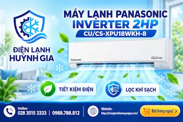 Máy lạnh Panasonic Inverter 2HP CU/CS-XPU18WKH-8 – Tiết kiệm điện, lọc khí