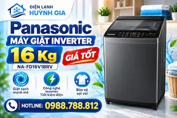 Máy giặt Panasonic Inverter 16 Kg NA-FD16V1BRV Chính Hãng
